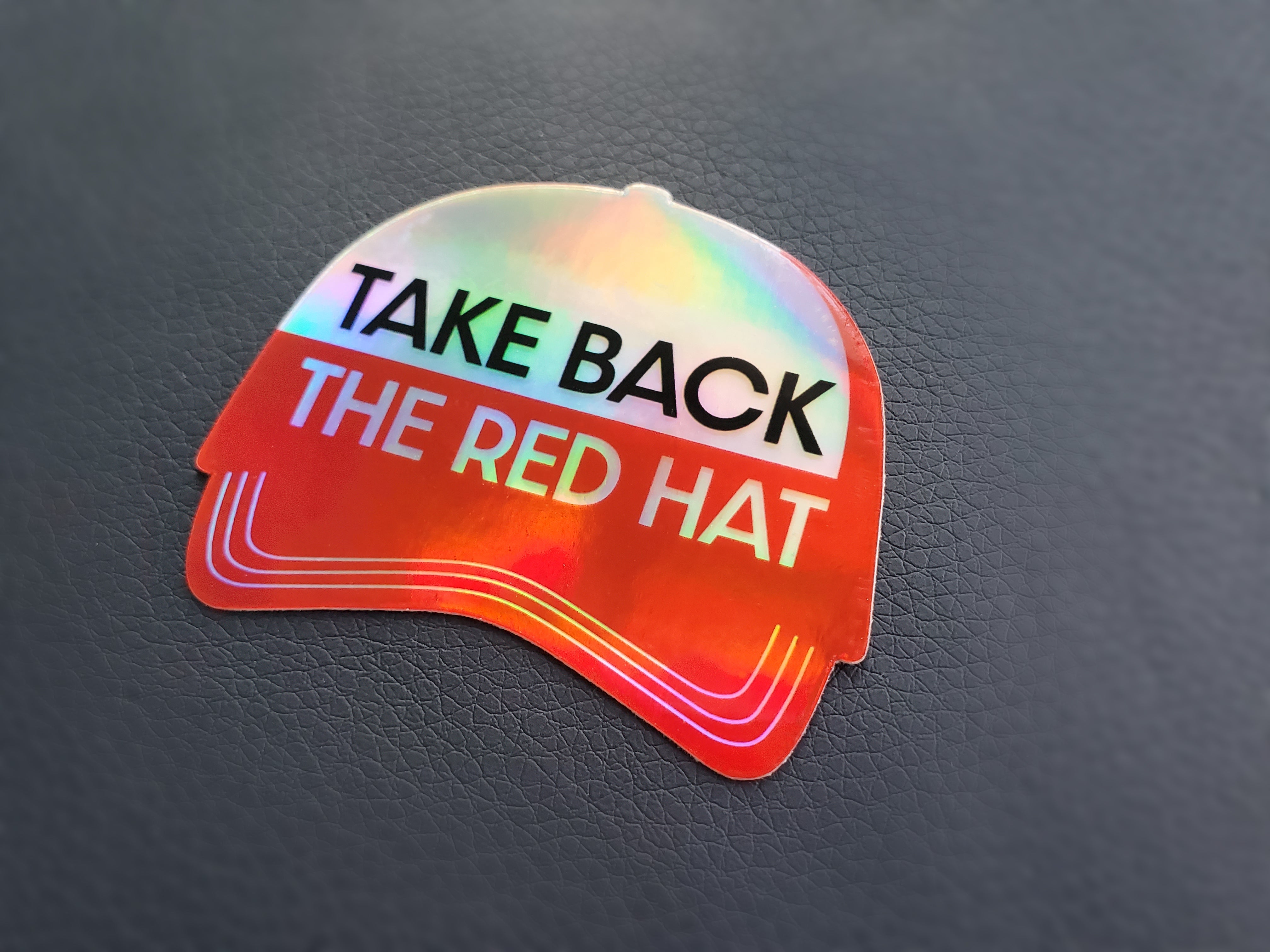 Red Hat Sticker Sticker - Holographic – Take Back The Red Hat